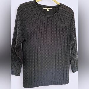 Vintage Tommy Hilfiger Navy Cotton Cable Knit Sweater